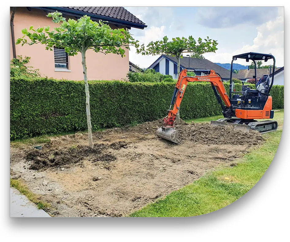 Gartengestaltung Aushub